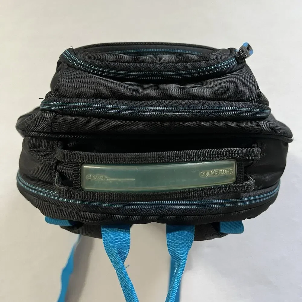 Samsonite Black Hyper Blue Viz Air Backpack Laptop Tablet Travel Business Bag